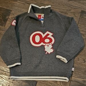 Kids Gray and Red Pullover Jacket